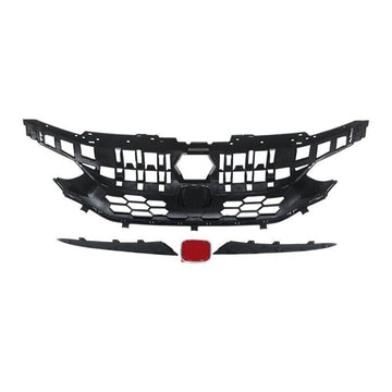 MMOMOTORSPORT Front Grille For 2022 2023 11th Gen Honda Civic 4 Door Sedan Honeycomb Style